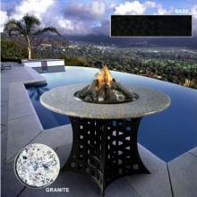 LaCosta Dining Height Fire Pit - Black Base/ Pebble Granite Top - LP