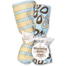 Blooming Bouquet 4-Pack Burp Cloth Set-Willow Teal Vine
