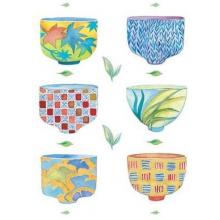 Lois Bender - Kimono Tea Cups I Size 20x16 Poster Print