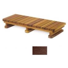 A&B Accessories Recycled Plastic Spa Steps: Single Tier Piano Key - 48 Inch Mahogany