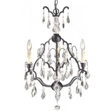 Timeless Elegance Collection Chandelier In Bronze Finish - 3 Bulbs