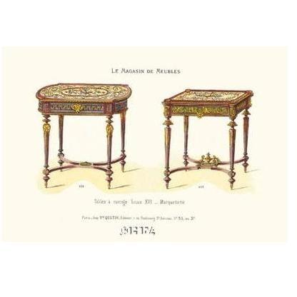 Antique Tables Poster Print