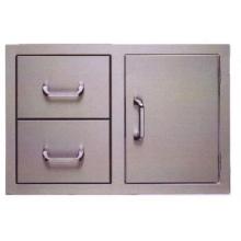 RCS Stainless Steel Double Access Drawer And Door Combo