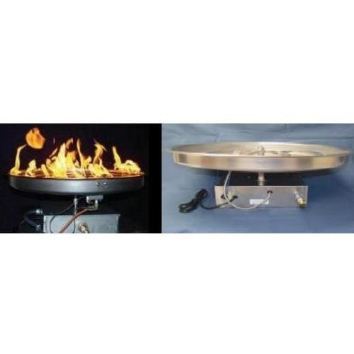 HPC 37 Inch Natural Gas Drop-In Fire Pit Kit With 30 Inch Burner And On/Off Remote