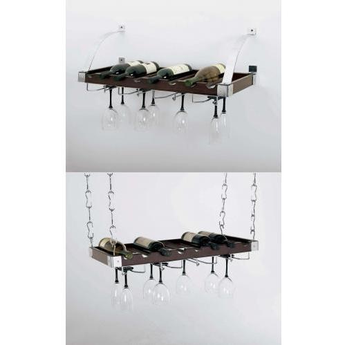Espresso Wood Wine Rack (8) Bottle Hanging/Wall Wine Rack