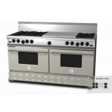 BlueStar Range RNB 60 Inch Natural Gas Range With FrenchTop - Cream