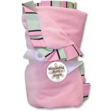 Embroidered Pixie Stix Stripe Ruffle Velour Baby Blanket