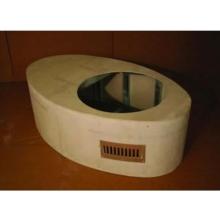 HPC 60 Inch Unfinished Fire Pit Enclosure - Oval