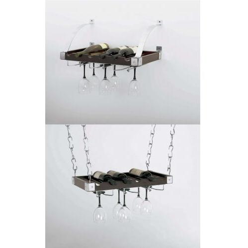 Espresso Wood Wine Rack (6) Bottle Hanging/Wall Wine Rack