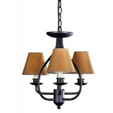 Urban Colonial Collection Hanging Three Light Fixture In Rust Finish - 3 Bulbs