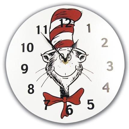 Dr Seuss Cat In The Hat Wall Clock