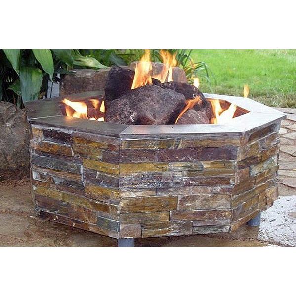 FireScapes The Virginian Octagonal Natural Gas Fire Pit