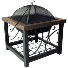 Fire Sense 28 X 28 Inch Square Old World Bronze Finish Fire Pit Table