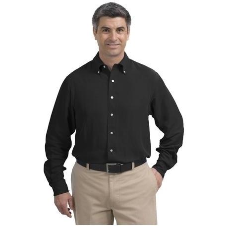 Red House Silk/Linen Woven Shirt XS Black