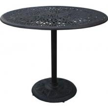 Darlee Elisabeth Pedestal Cast Aluminum Bar Table - 48 Inch Round