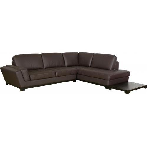Talar Tufted Leather 2-pcs Sofa With Set In DarkBrown