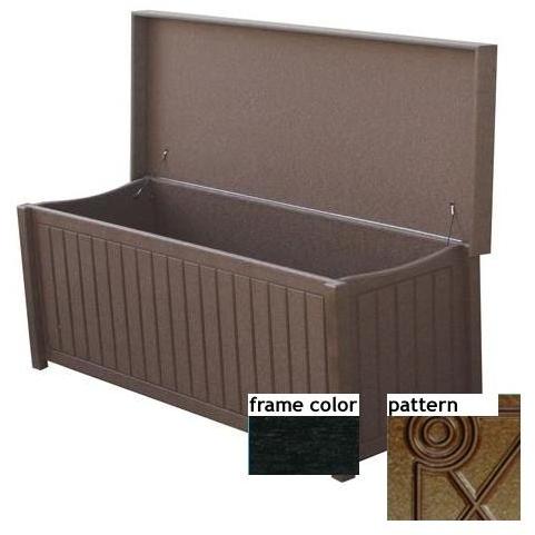 Eagle One Recycled Plastic Brisbane Flat Top Deck Box Diamond Pattern - Black