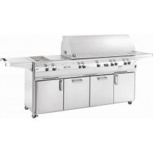 Fire Magic Gas Grills Echelon E1060s Natural Gas Grill W/ One Infrared Burner & Double Side Burner On Cabinet Cart