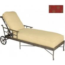 Windham Castings Provence Casual Back Chaise Lounge Cushion , Polka Chili LX