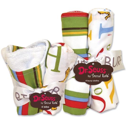 DR SEUSS ABC BIB AND BURP CLOTH SET