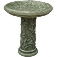 Alpine Decorative Fiberglass Birdbath With Butterfly