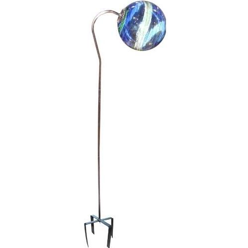 Alpine Glowing Gazing Globe On Metal Stake -Glow In The Dark