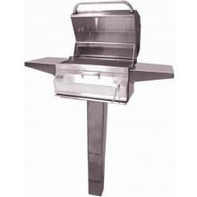 Fire Magic Charcoal Grills 24 Inch Legacy Smoker Grill On In-Ground Post