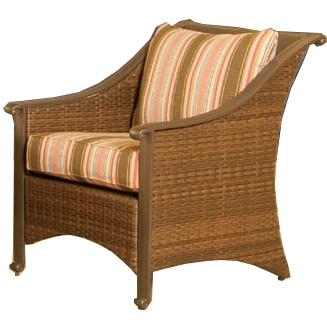 Shade Trends Amalfi Woven Chat Chair With Antique Beige Fabric