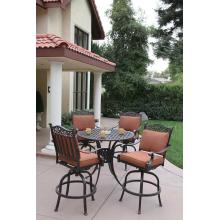 Darlee Charleston Cast Aluminum Patio Bar Set - 42 Inch Round