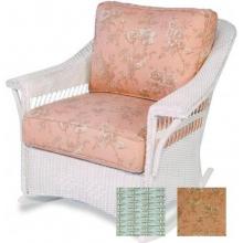 Lloyd Flanders Nantucket Lounge Rocker In Antique White Finish And Riverside Fabric