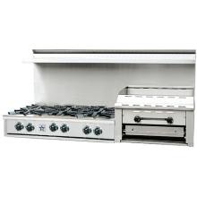 BlueStar Heritage Series 60 Inch Natural Gas Rangetop Style Cooktop With 24 Inch Raised Griddle
