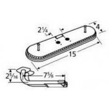 Stainless Steel Oval Twin, Centered, 2.25 Inch Offset Burner 14902-76102