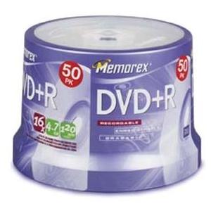 Memorex DVD R 50PK 16X SPINDLE