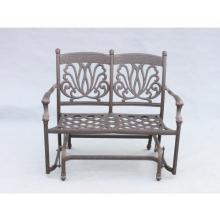 Casual Sunset Cast Aluminum Patio Bench Loveseat Glider - No Cushion(s)