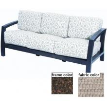 Suncoast Madrid Deep Seating Sofa - Mahogany Frame And Bally Fabric
