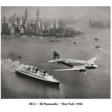 Dc-3, Ss Normandie, New York, 1938 Poster Print