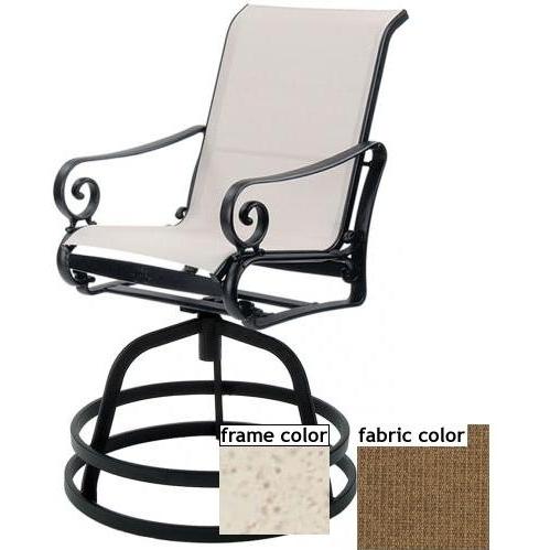 Suncoast Soleil Sling Hi-Back Gathering Height Chair - Pebble Frame And Raku Fabric