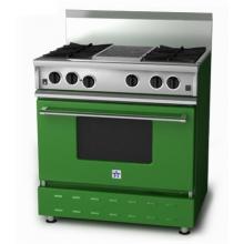 BlueStar Range RNB 36 Inch Propane Gas Range With Charbroiler - Yellow Green
