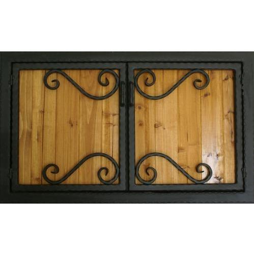 Tejas Originals Hand-Forged Iron 48 Inch Single Access Door W/ Scroll