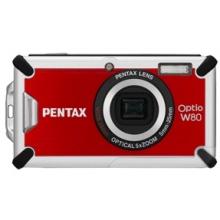 Pentax Optio W80 Cardinal Red Waterproof Digital Camera