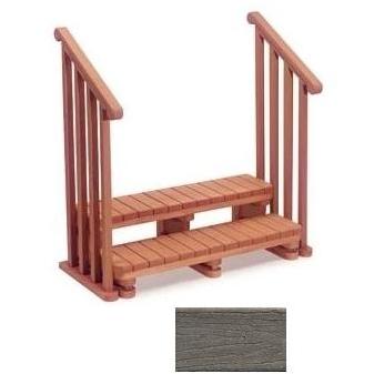 A&B Accessories Recycled Plastic Spa Handrails: Set Of 2 Coastal Gray