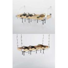 Natural Wood Wine Rack (8) Bottle Hanging/Wall Wine Rack