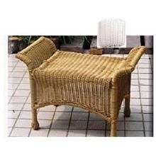 North Cape Naples Resin Wicker Ottoman - White