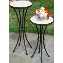 Alfresco Home Pina Colada Round Plant Stands S/2
