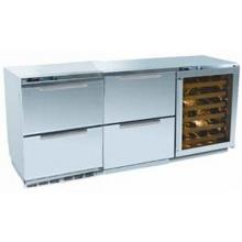 Perlick Built In Freezer, Refrigerator, And Wine Reserve With Integrated Drawers (x 2) And Overlay Glass Door (Requires Custom Panels)