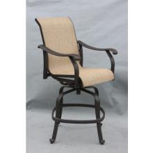 Elegant Sling Cast Aluminum Patio Counter Bar Stool