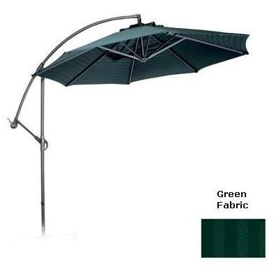 Meadow Decor 10 Foot Universal Cantilever Umbrella - Forest Green Fabric