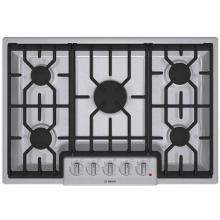 Bosch NGM Series Gas Cooktop, 30 Inch - Stainless Steel