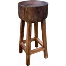 Teak Wood Stump Bar Stool - 30 Inch