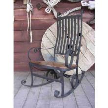 Teak Wood Ironhorse Rocking Chair